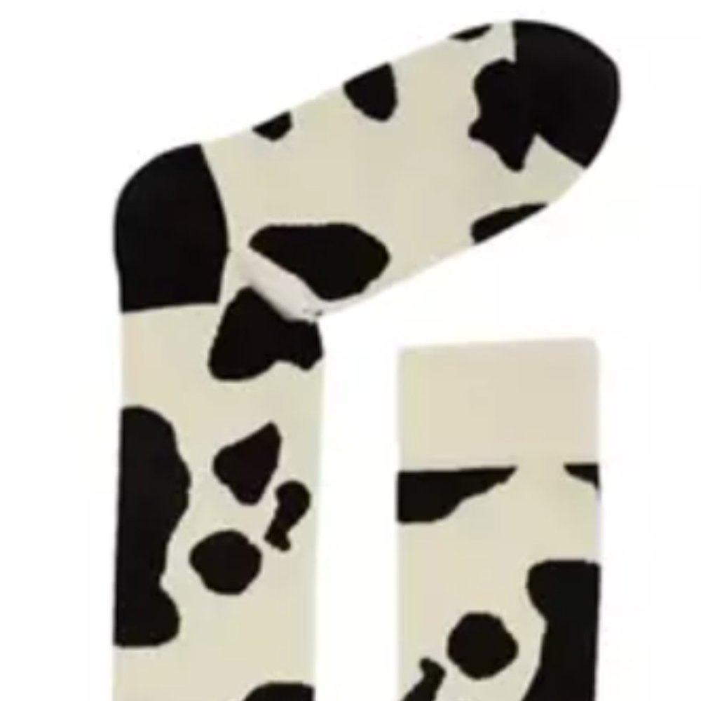 Happy Socks Cow Print Mens Socks M (10-13)